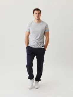 Bjorn Borg T-Shirt Björn Borg Men Tee Centre Light Grey Melange -The North Kleding Winkel 9999 1434 90741 full 4 1