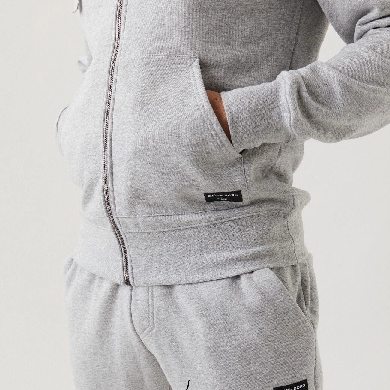 Bjorn Borg Vest Björn Borg Men Zip Hood Centre Grijs 6 Bjorn Borg Vest Björn Borg Men Zip Hood Centre Grijs - Afbeelding 4