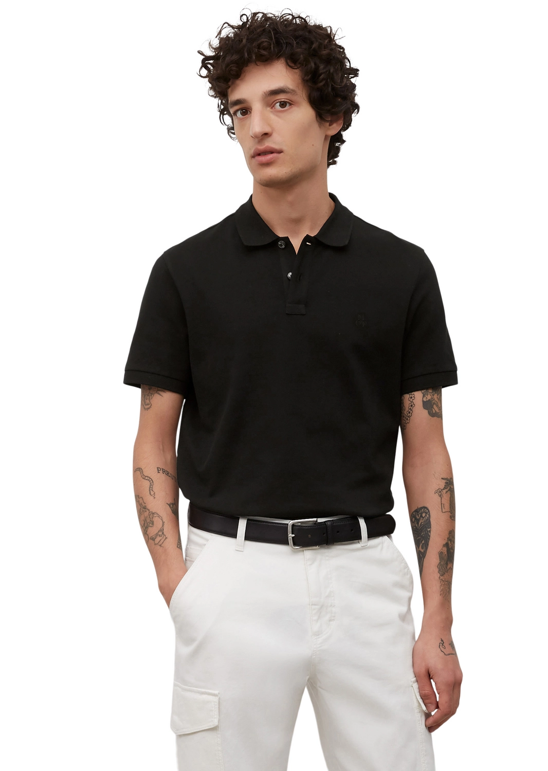 Polo Marc O'Polo Men B21226653000 Black 4 Polo Marc O'Polo Men B21226653000 Black - Afbeelding 2