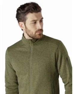 Vest Arc'teryx Men Covert Cardigan Black Heather -The North Kleding Winkel Covert Cardigan Arbour Heather Collar