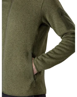 Vest Arc'teryx Men Covert Cardigan Black Heather -The North Kleding Winkel Covert Cardigan Arbour Heather Hand Pocket