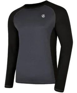 Ondershirt Dare2B Men Exchange LS Tee Black Ebony Grey