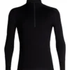 Ondershirt Icebreaker Mens 260 Tech LS Half Zip Black -The North Kleding Winkel FW18 MEN 260 TECH LS HALF ZIP 104372001 1
