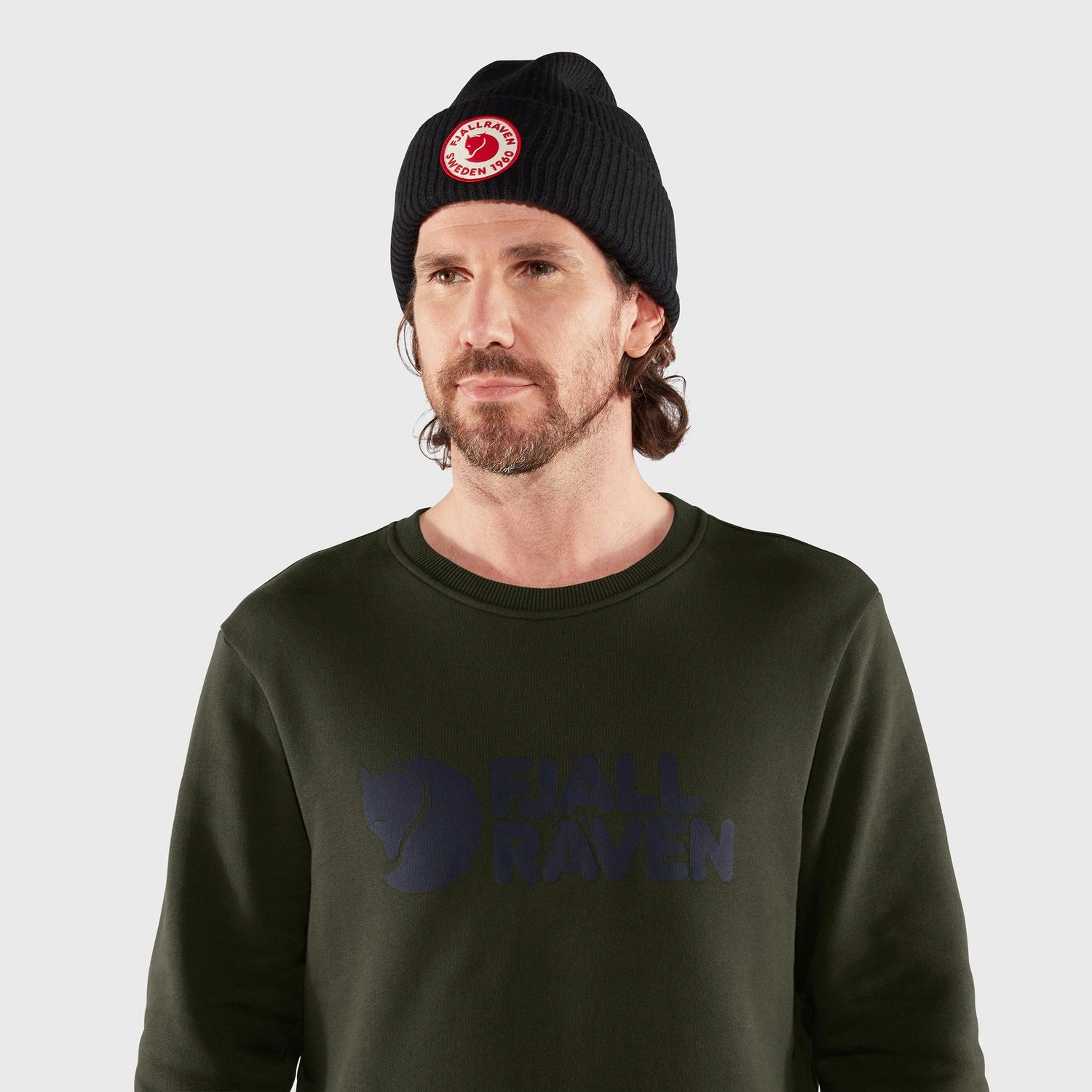 Fjallraven Trui Fjällräven Men Logo Sweater M Deep Forest 5 Fjallraven Trui Fjällräven Men Logo Sweater M Deep Forest - Afbeelding 3