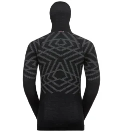 Ondershirt Odlo Men Suw Top With Facemask L /S Natural + Kinship Black Melange -The North Kleding Winkel SUW Tor 1819 110702 60008 Y