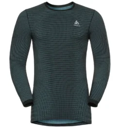 Ondershirt Odlo Men SUW Top Crew Neck L/S Odlo Futureskin Stormy Weather Black