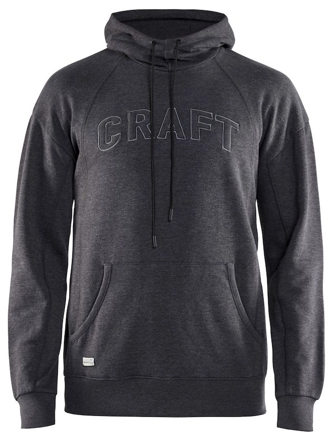 Trui Craft Men Overhead Logo Hoody Dark Grey Melange 3 Trui Craft Men Overhead Logo Hoody Dark Grey Melange
