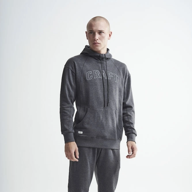 Trui Craft Men Overhead Logo Hoody Dark Grey Melange 7 Trui Craft Men Overhead Logo Hoody Dark Grey Melange - Afbeelding 5