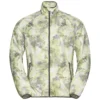 Hardloopjack Odlo Men Jacket Essential Light Print Odlo Concrete Grey Lime Green -The North Kleding Winkel ab430478