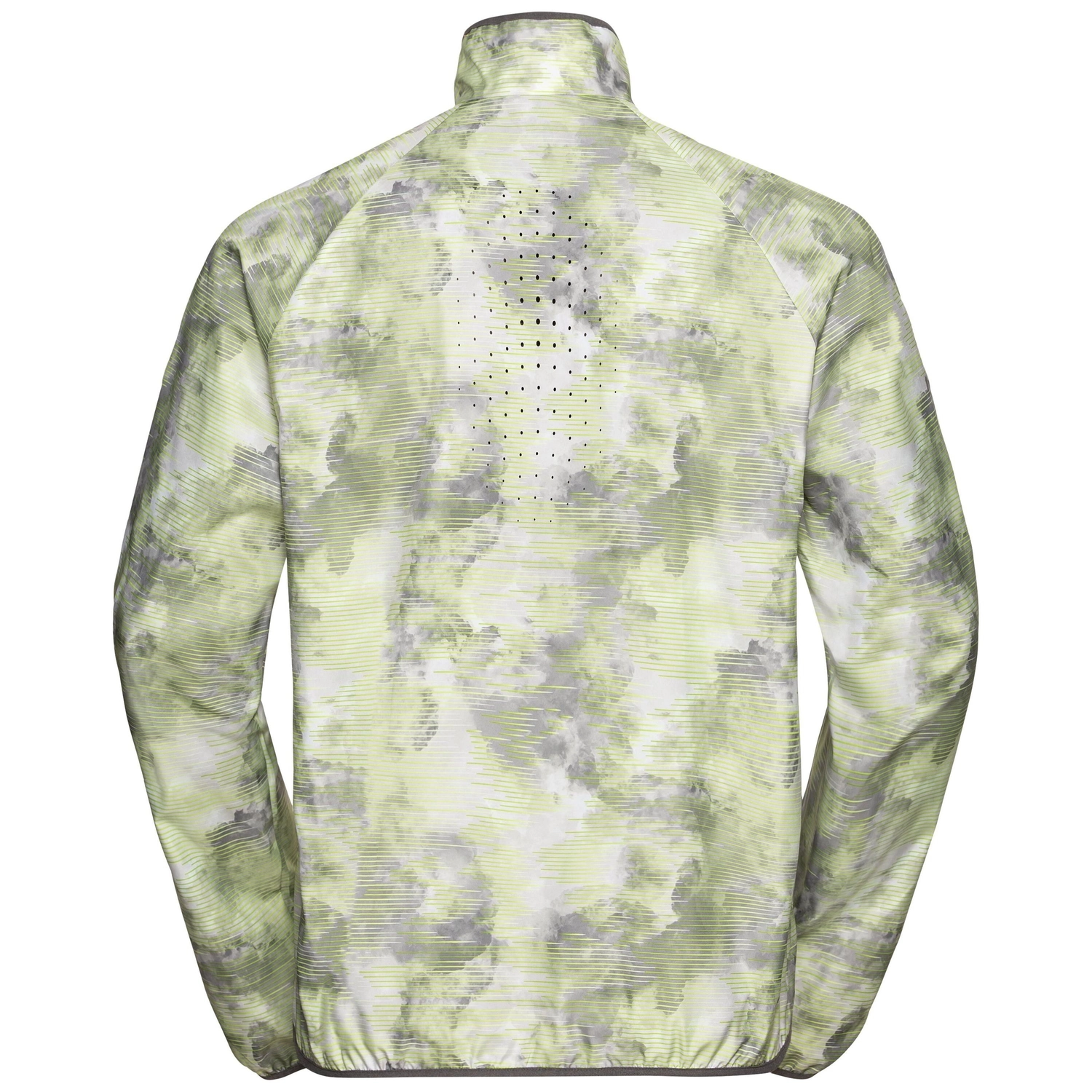Hardloopjack Odlo Men Jacket Essential Light Print Odlo Concrete Grey Lime Green 4 Hardloopjack Odlo Men Jacket Essential Light Print Odlo Concrete Grey Lime Green - Afbeelding 2