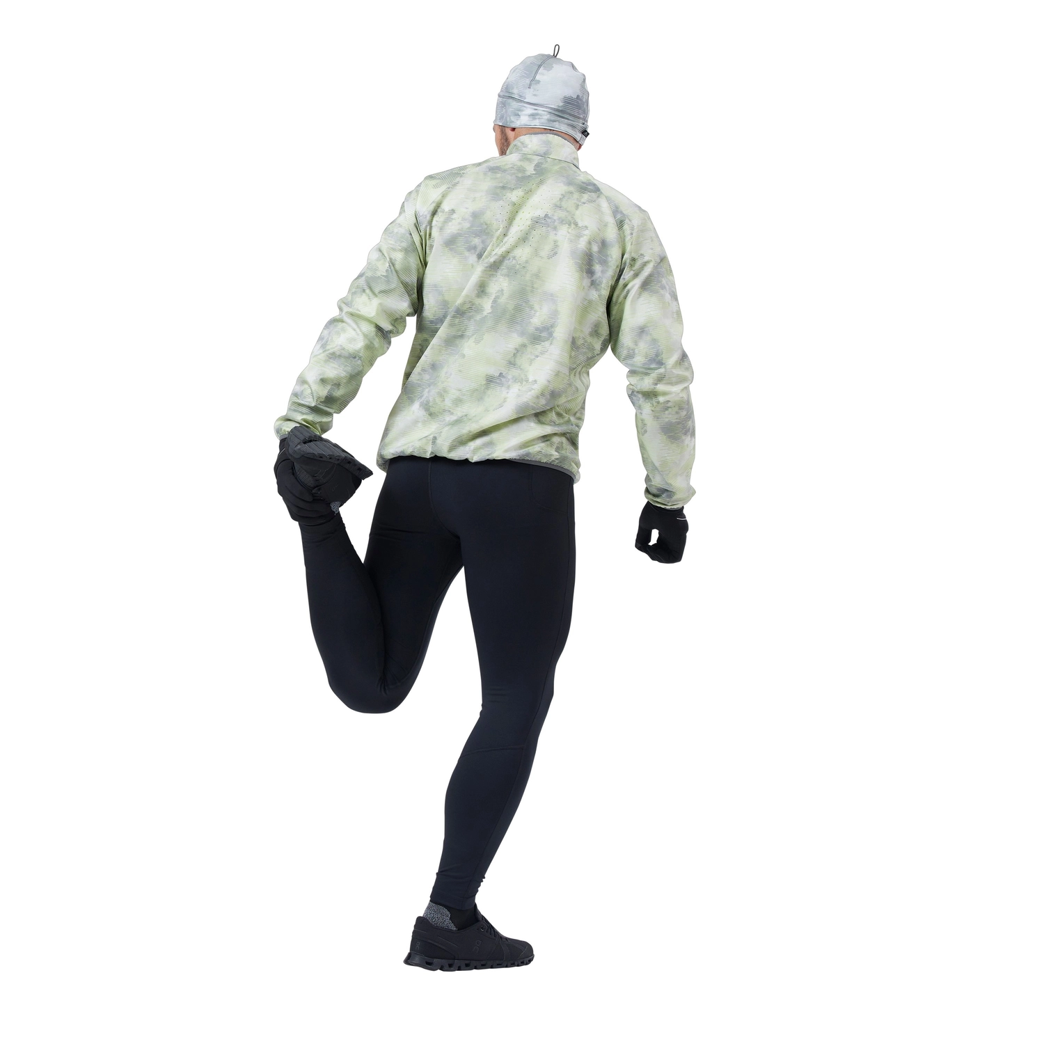 Hardloopjack Odlo Men Jacket Essential Light Print Odlo Concrete Grey Lime Green 6 Hardloopjack Odlo Men Jacket Essential Light Print Odlo Concrete Grey Lime Green - Afbeelding 4