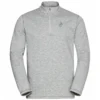 Longsleeve Odlo Men Mid Layer 1/2 Zip Berra Grey Melange -The North Kleding Winkel an387511