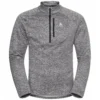 Longsleeve Odlo Men Mid Layer 1/2 Zip Tencia Grey Melange -The North Kleding Winkel bc391905