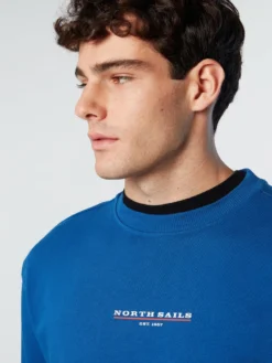 Trui North Sails Men Crewneck Sweatshirt With Graphic Ocean Blue -The North Kleding Winkel hi res 691069 0790 det2 750x