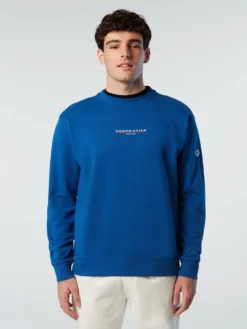 Trui North Sails Men Crewneck Sweatshirt With Graphic Ocean Blue -The North Kleding Winkel hi res 691069 0790 msfront1 750x