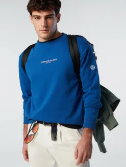 Trui North Sails Men Crewneck Sweatshirt With Graphic Ocean Blue -The North Kleding Winkel hi res 691069 0790 msfront2 750x