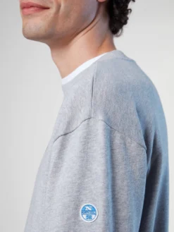 Trui North Sails Men Crewneck Sweatshirt With Graphic Grey Melange -The North Kleding Winkel hi res 691069 0926 det3 750x