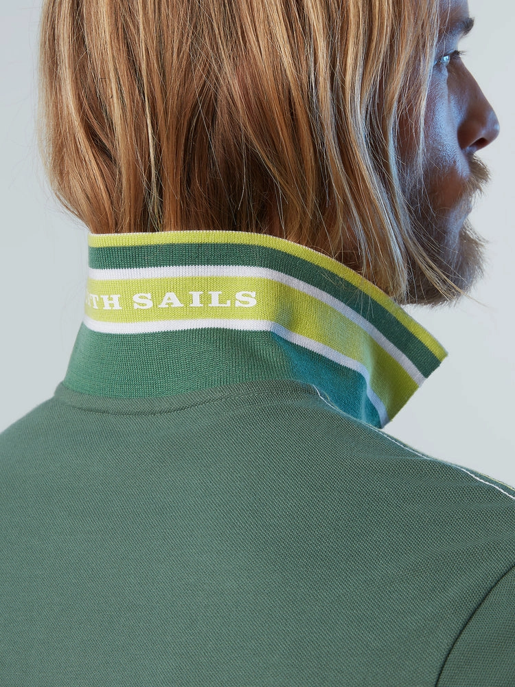 Polo North Sails Men SS Polo With Logo Military Green 6 Polo North Sails Men SS Polo With Logo Military Green - Afbeelding 4