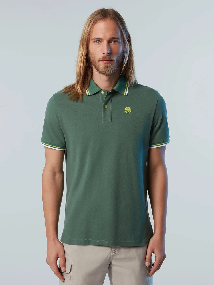 Polo North Sails Men SS Polo With Logo Military Green 8 Polo North Sails Men SS Polo With Logo Military Green - Afbeelding 6