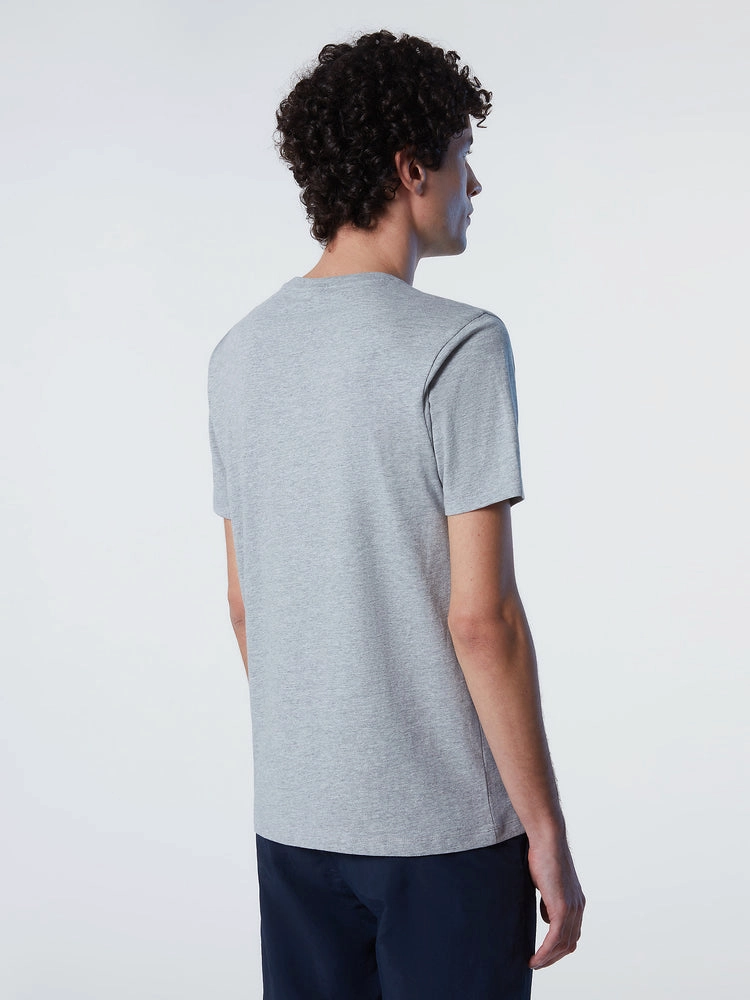T-Shirt North Sails Men SS T-Shirt With Logo Grey Melange 6 T-Shirt North Sails Men SS T-Shirt With Logo Grey Melange - Afbeelding 4