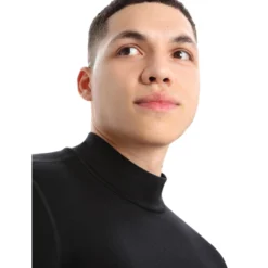 Ondershirt Icebreaker Men 260 Tech LS Turtleneck Black 9 Ondershirt Icebreaker Men 260 Tech LS Turtleneck Black -The North Kleding Winkel icebreaker mens 260 tech long sleeve turtleneck black 4 1266331