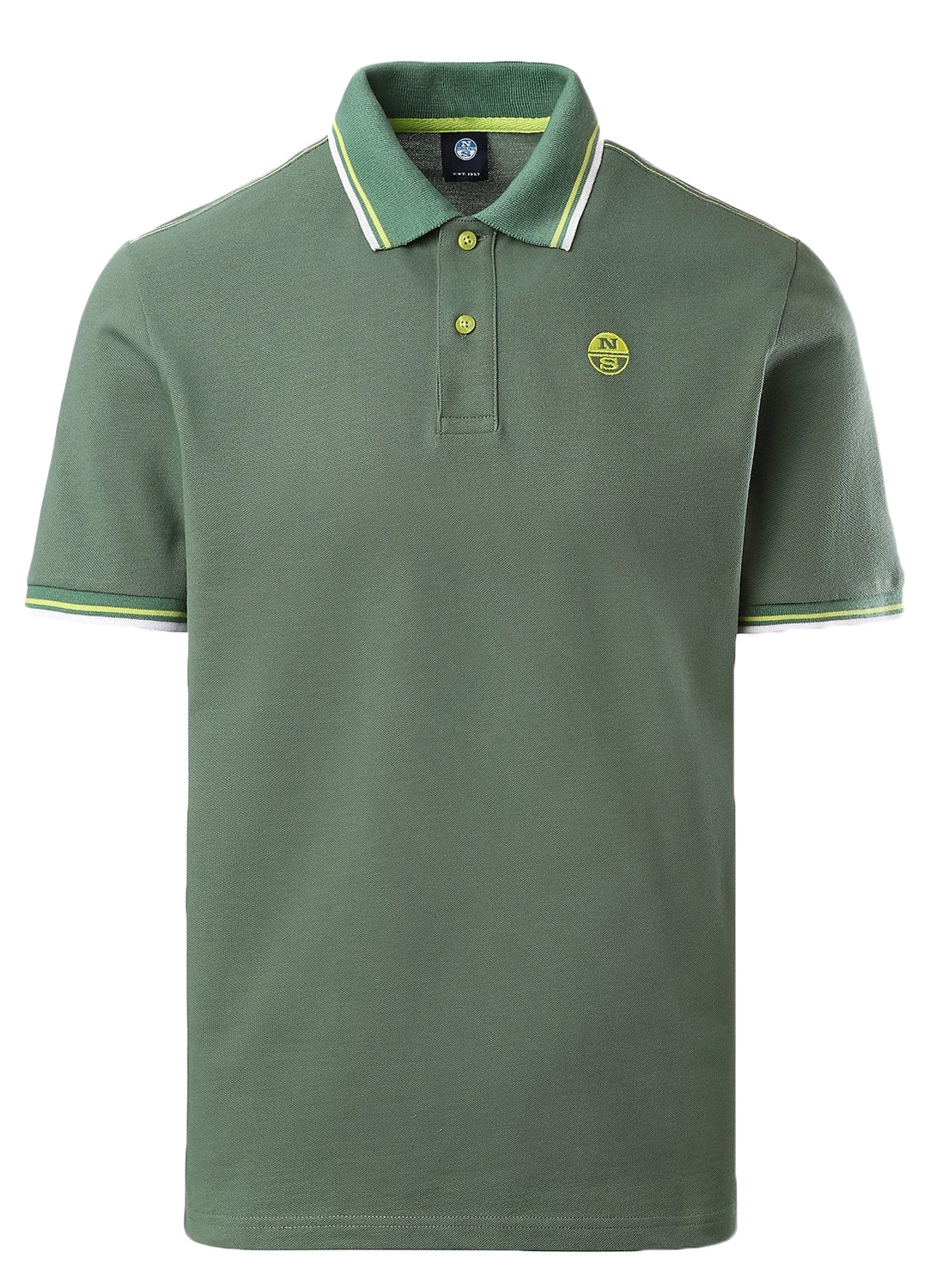 Polo North Sails Men SS Polo With Logo Military Green 3 Polo North Sails Men SS Polo With Logo Military Green