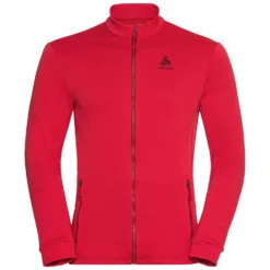 Longsleeve Odlo Men Mid Layer Full Zip Berra Chinese Red