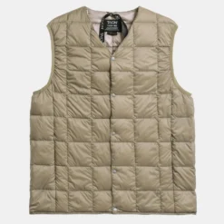 Vest Taion Men V Neck Button Down Khaki -The North Kleding Winkel vest taion men v neck button down khaki